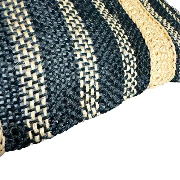 FIQUE DARK BLUE STRIPES TOTE BAG - Picture 4 of 7